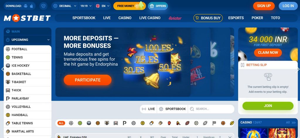 Официальный сайт Mostbet